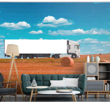 Transporting Hay Bales wall mural vehicle - TenStickers