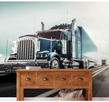 Fototapeta stříbrný vůz na dálnici - TenStickers