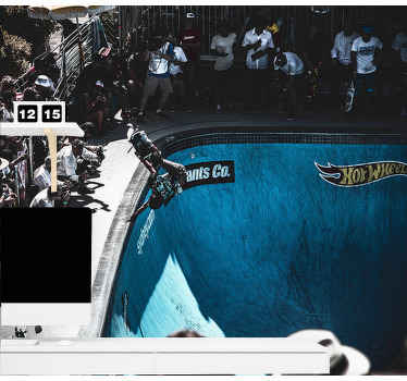 Skateboarder Performing Trick wall mural vehicle - TenStickers