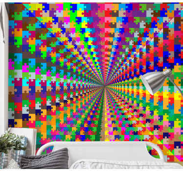 Puzzle tunnel Abstract Wall Murals - TenStickers