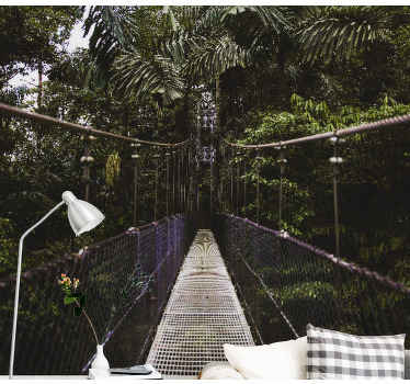 Híd a dzsungelben természet falfestmény - TenStickers