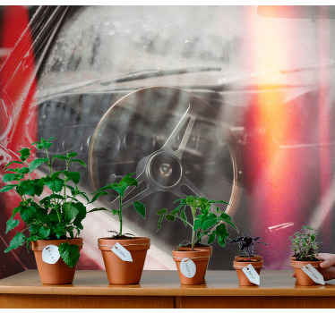 Fotomural de coche Volante vintage - TenVinilo