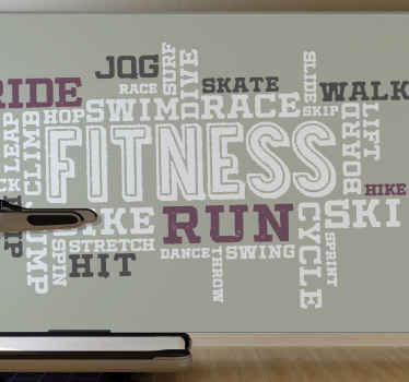 Motivational Fitness phrase wall mural - TenStickers