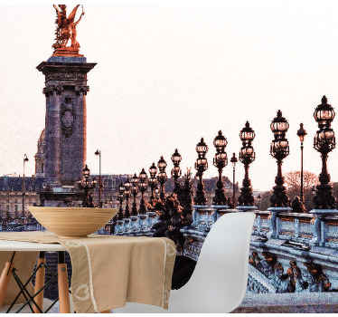 Dê uma olhada nesta foto de papel de parede de paris que não só vai decorar suas paredes, mas também vai esconder as marcas e arranhões da superfície original.