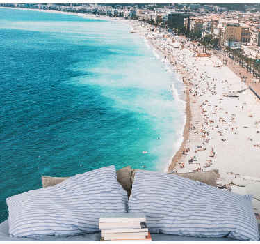 Prancūzijos paplūdimio rojus miesto sienų freska - „Tenstickers“