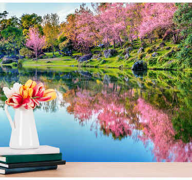 Fotomural flores Hermosos árboles de flores de cerezo - TenVinilo