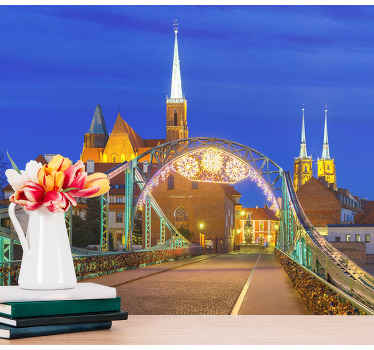 브로츠와프 다리 도로 벽 벽화 - TenStickers