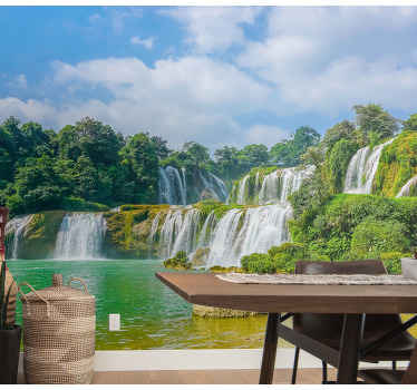 Fotomural 3D Cascada tropical 3d - TenVinilo