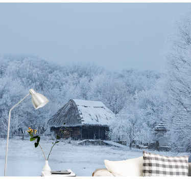 Fototapeta krajobraz śnieżny zimowy pejzaż - TenStickers