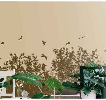 Fototapeta natura sylwetka latających ptaków - TenStickers