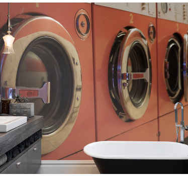 Vintage Laundry Machines wall mural vehicle - TenStickers