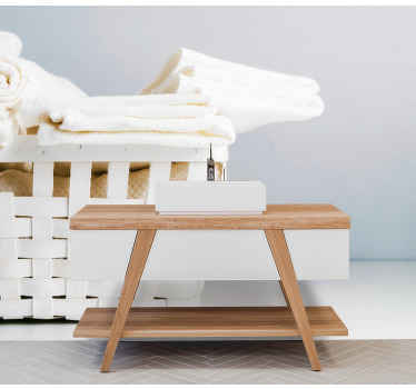 Tapisserie salle de bain panier à serviettes élégant - TenStickers