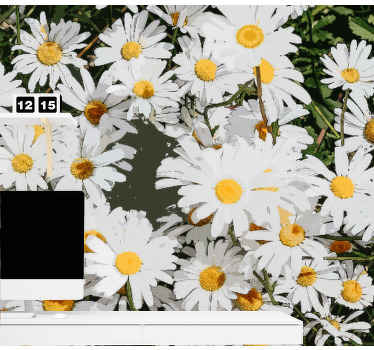 Daisy painted meadow wall mural - TenStickers