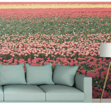 Different kind of flower field wall mural - TenStickers
