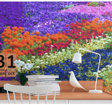 Colorful field flower wall mural - TenStickers