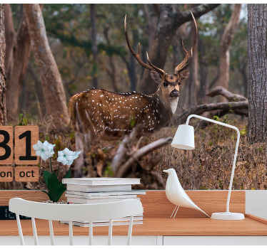 Fotomural animale Ciervo en el bosque - TenVinilo