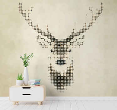 Geometric Stag wall mural - TenStickers
