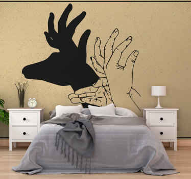 Stag puppet shadow wall mural - TenStickers
