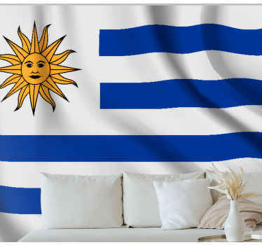 Fotomural abstracto Bandera de uruguay - TenVinilo