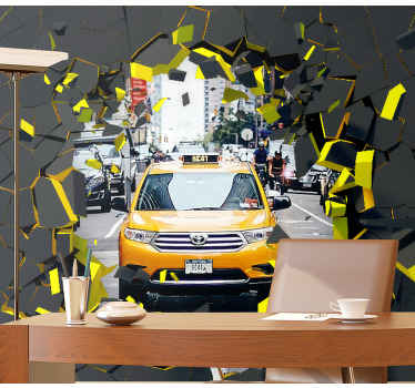 Fotomural personalizable Pared rota 3d con foto propia - TenVinilo