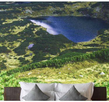 Grøn polsk tatry sø fototapet - TenStickers