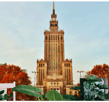 Varšava palác kultury obývací pokoj fototapeta - TenStickers