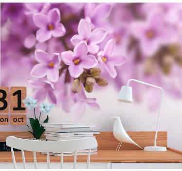 Aesthetic flower design Home office Wall Mural - TenStickers