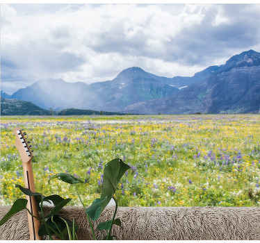 Fotomural flores Campo de flores pequeñas - TenVinilo