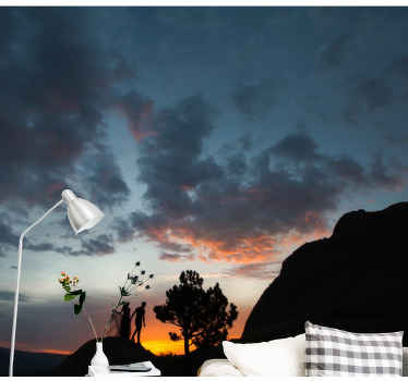 Fotomurais flores Duas pessoas na sombra - TenStickers