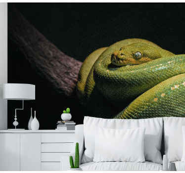 나무 사진 벽 벽화에 뱀 - TenStickers