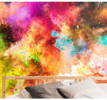 Abstract foto behang Veelkleurige kunst splash kleuren - TenStickers