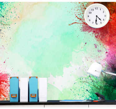 Fotomural abstracto Salpicaduras de color arte abstracto - TenVinilo