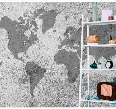 Fotomural 3D Hormigón gris - TenVinilo