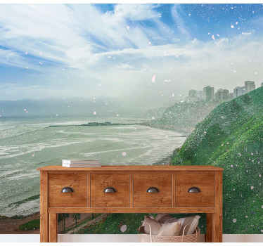 Strand i barranco natur fototapet - TenStickers