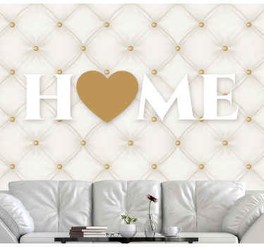 キルトの白いホームフレーズの壁の壁画 - TENSTICKERS