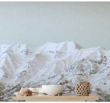 Mural de montañas paisaje nevado - TenVinilo