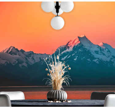 Summer evening in mountains  Mountain wall mural - TenStickers