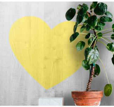 木製パントンハートロマンチックな壁紙写真 - TENSTICKERS