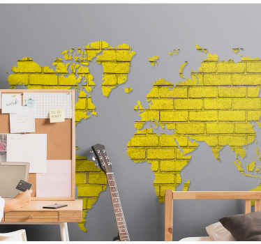 Mural mapamundi Mapamundi de brich pantone - TenVinilo