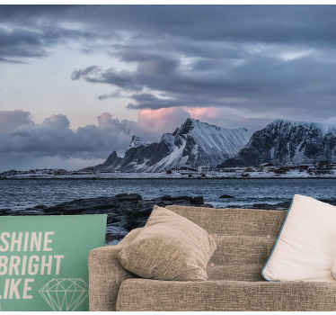 Fotomurais de paisagens picos gelados - TenStickers