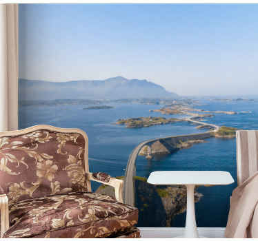 Fotomural ciudad La carretera atlántica noruega - TenVinilo