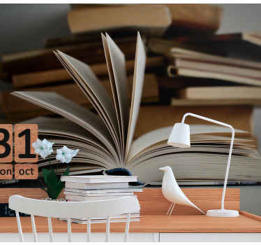 Open book vintage wall mural - TenStickers