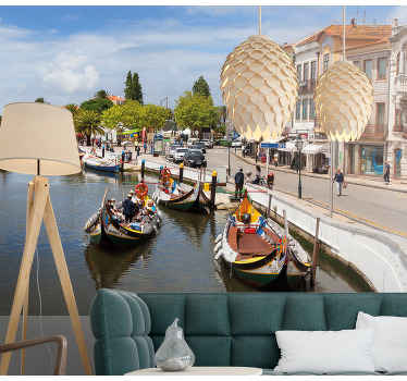 Murais de Parede Aveiro moliçeiro - TenStickers