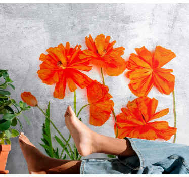 Bungle of poppies  Poppy Wall Mural - TenStickers