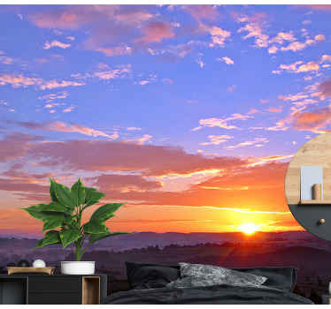 Un orizont albastru către fototapetmurale ale zidului - TenStickers