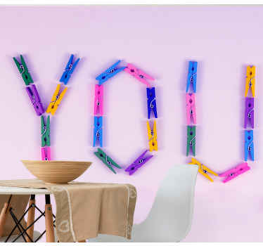 Fotomurais modernos Pinos de arco-íris - TenStickers