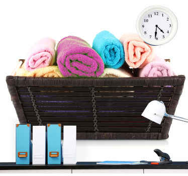 Fotomurais para casa de banho toalhas coloridas roladas - TenStickers