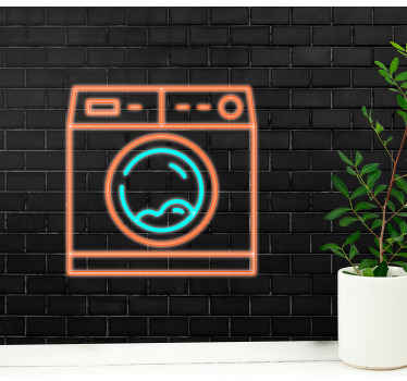 Neon Laundry Sign graffiti wall mural - TenStickers