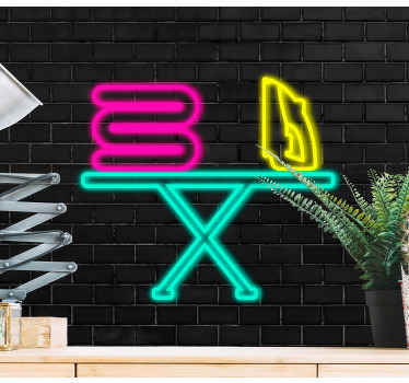 Linen and Iron Neon modern wall mural - TenStickers