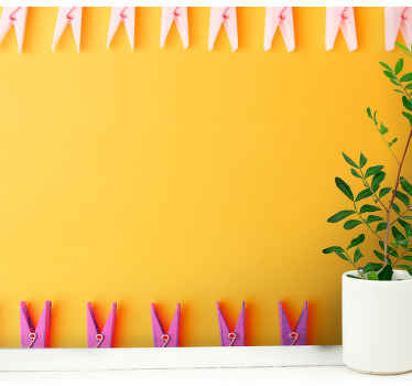 핑크 못 빈티지 벽 벽화 - TenStickers